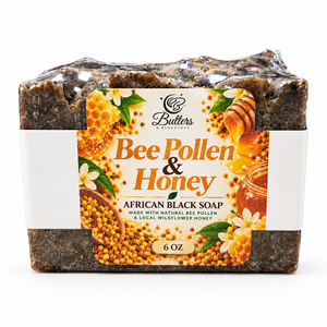 bar of bee pollen and honey african blacksoap