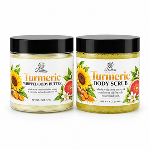 Turmeric Body Care Mini Trio | Butter, Scrub & Soap