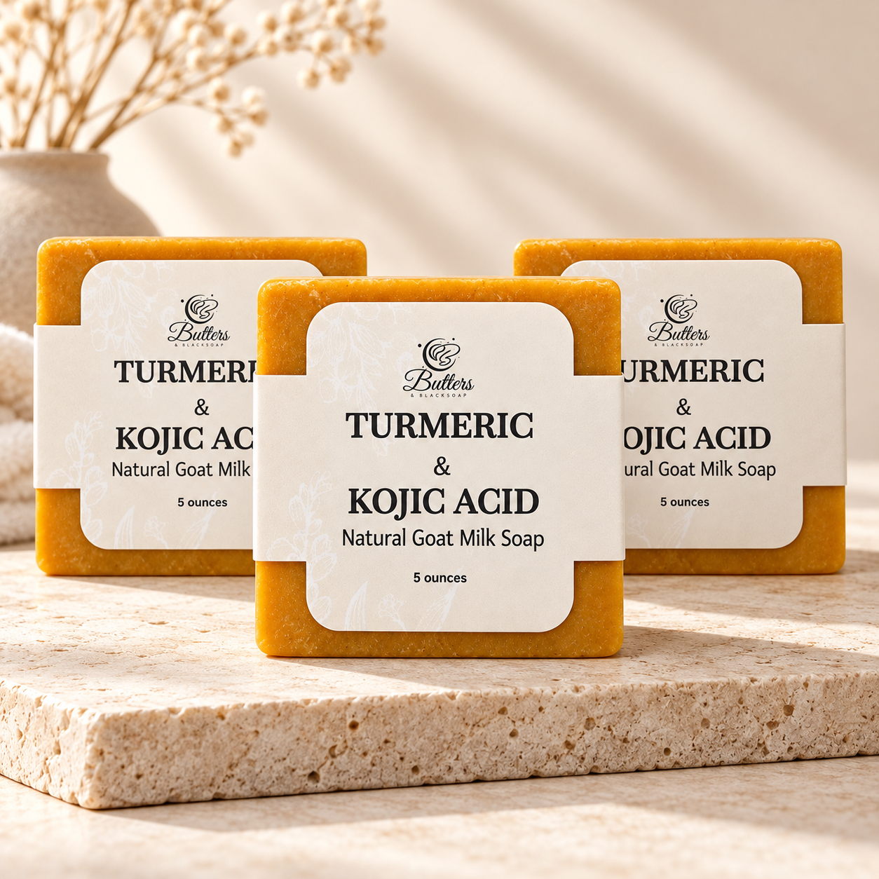 Turmeric & Kojic Goat Milk Soap - 3 Bars