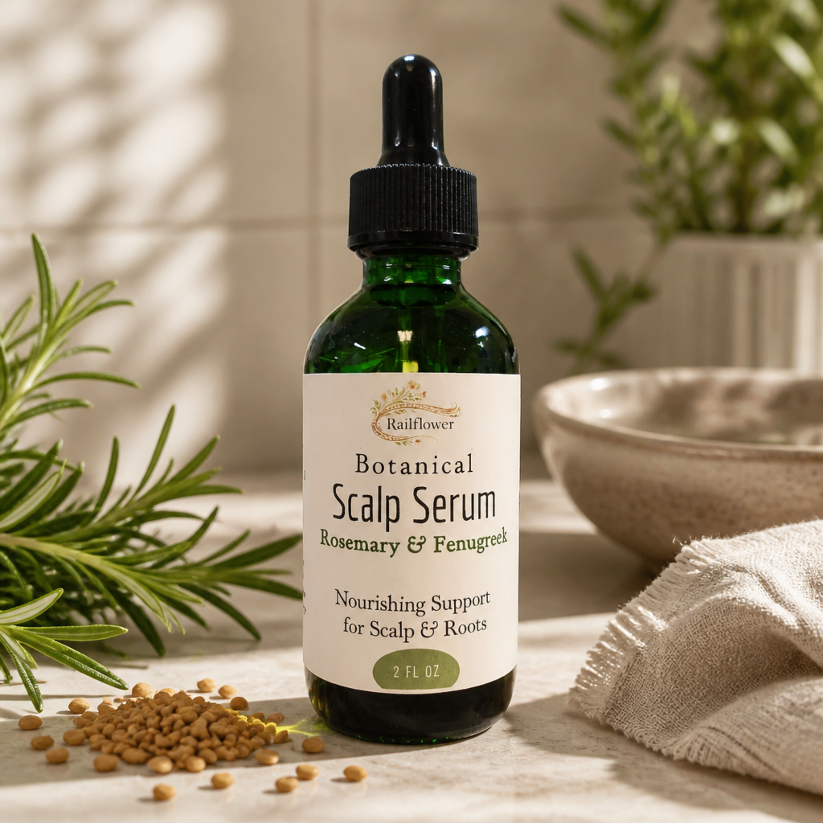 Rosemary and Fenugreek Botanical Scalp Serum