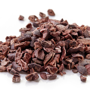 A large pile of cacao nibs