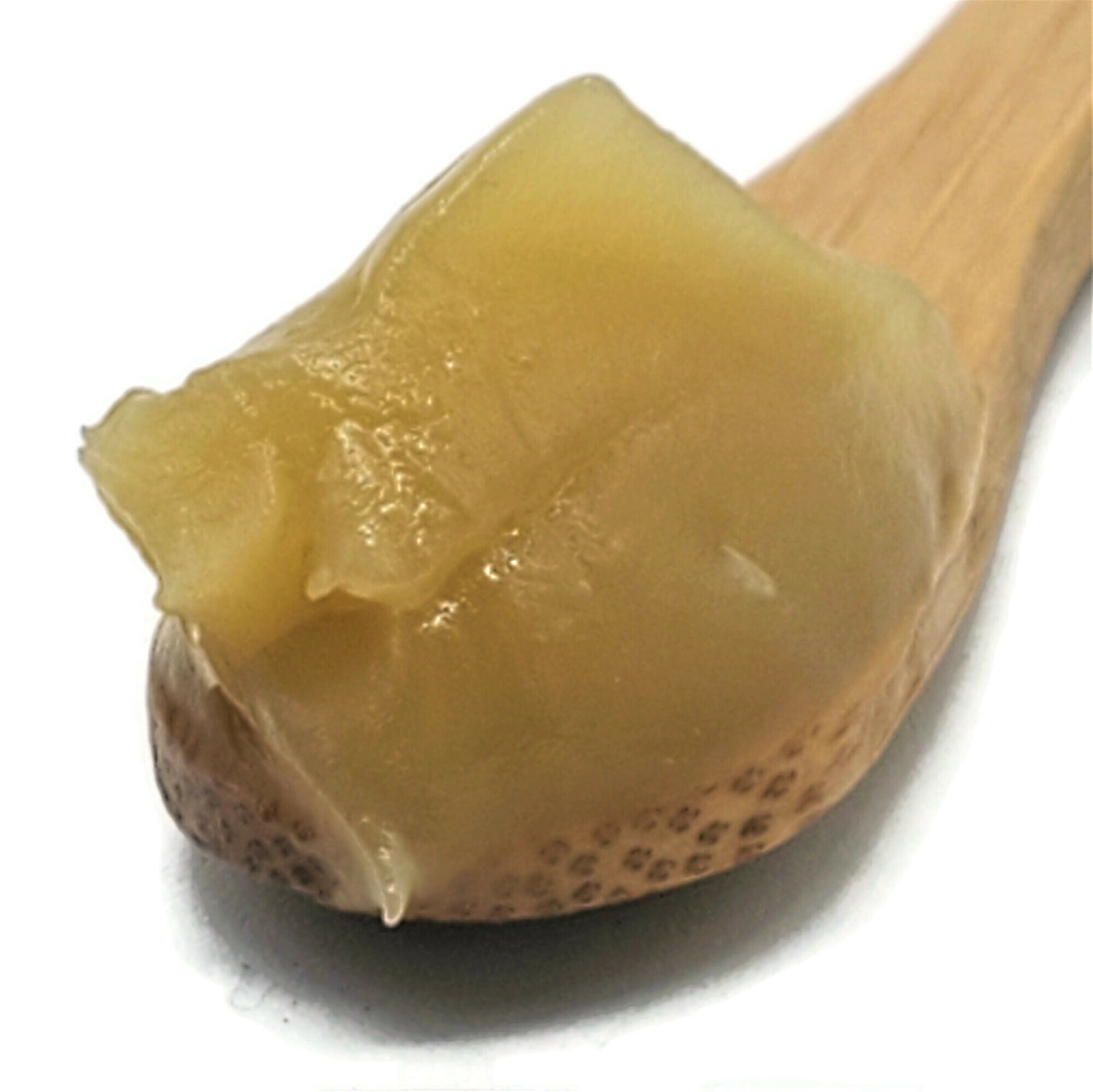 Up close picture of castor jelly for 4c hair