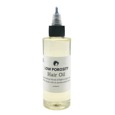 Low Porosity Hair Oil with fractionated coconut oil, argan oil, grapeseed oil and sweet almond oil